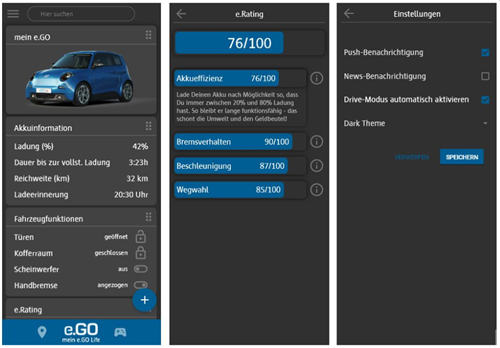 Screenshot Detail-Design eGO App